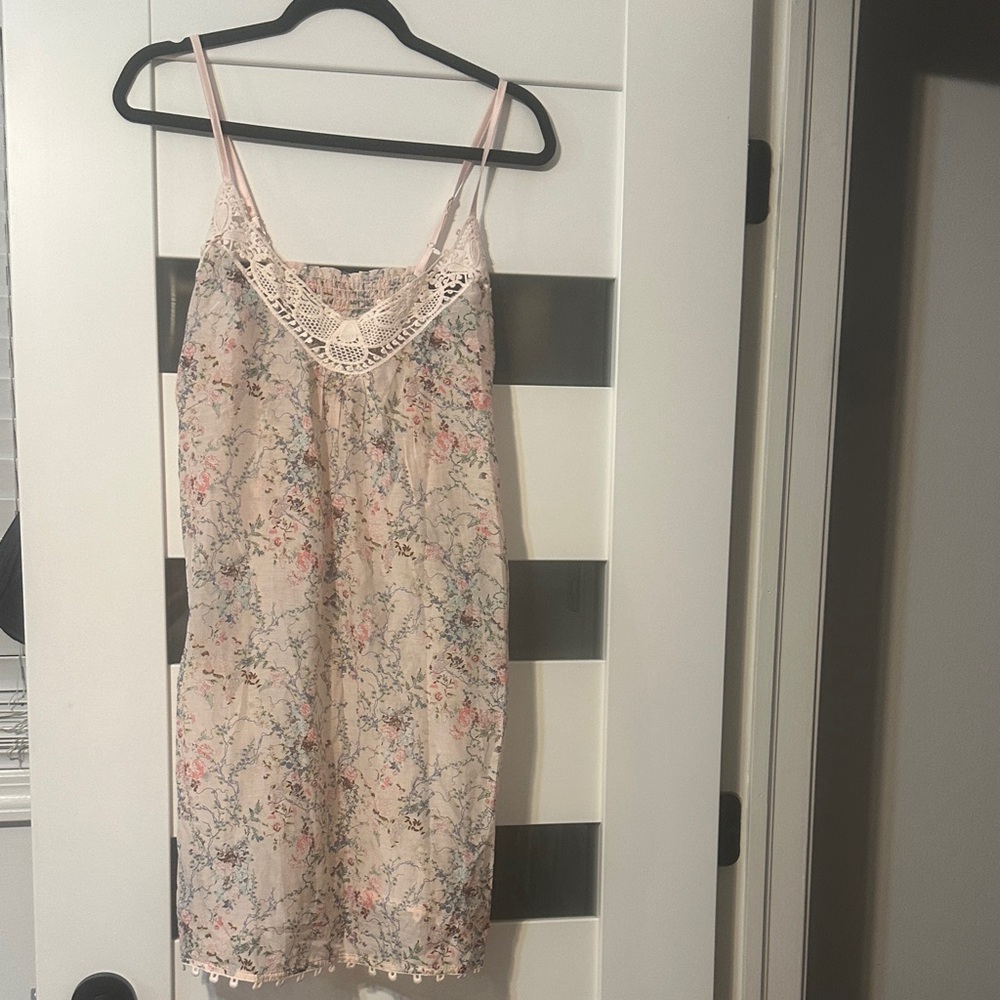 Floral Lace Trim Nightgown